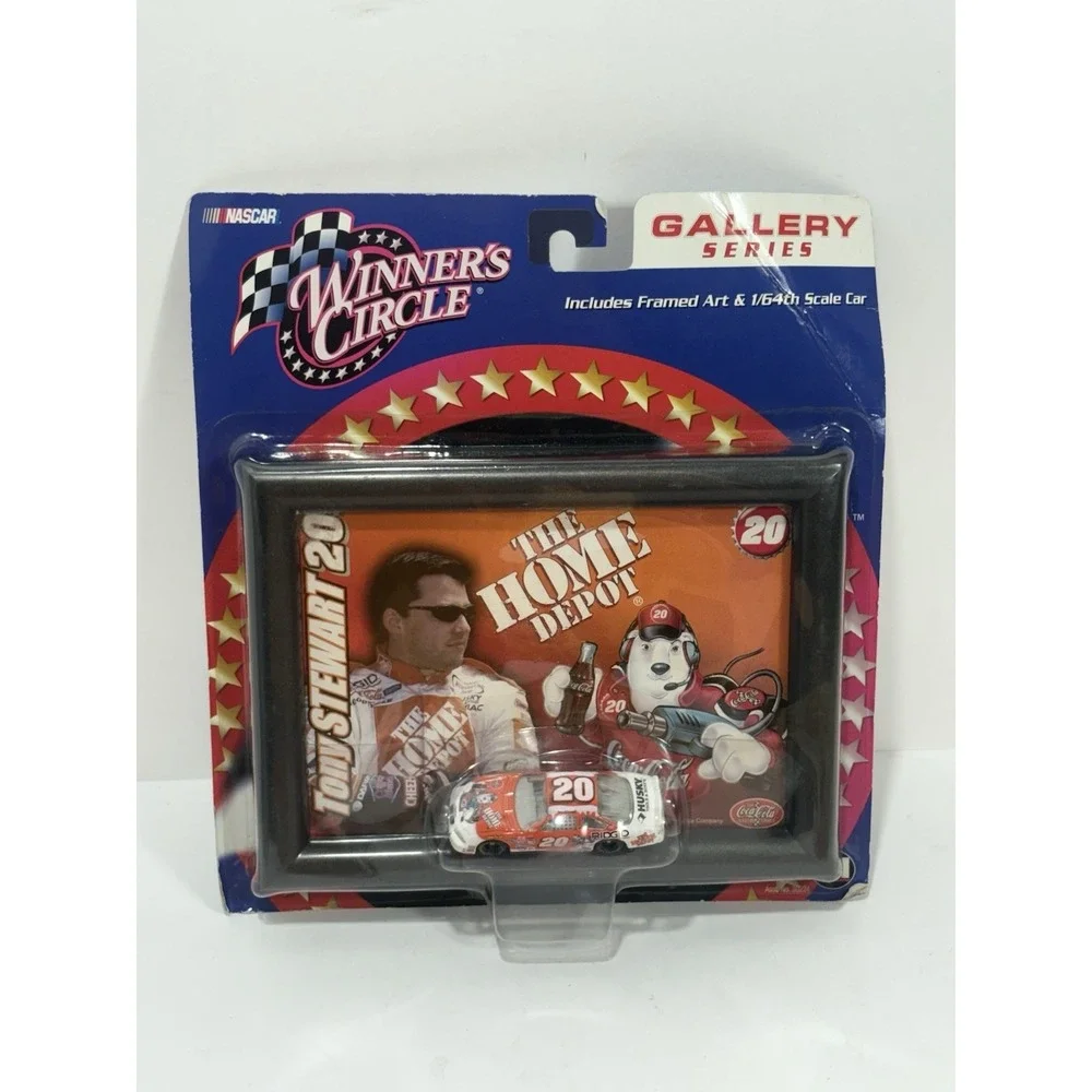 Coca Cola Coke Winner's Circle Nascar Car Framed Art #20 Tony Stewart Home Depot